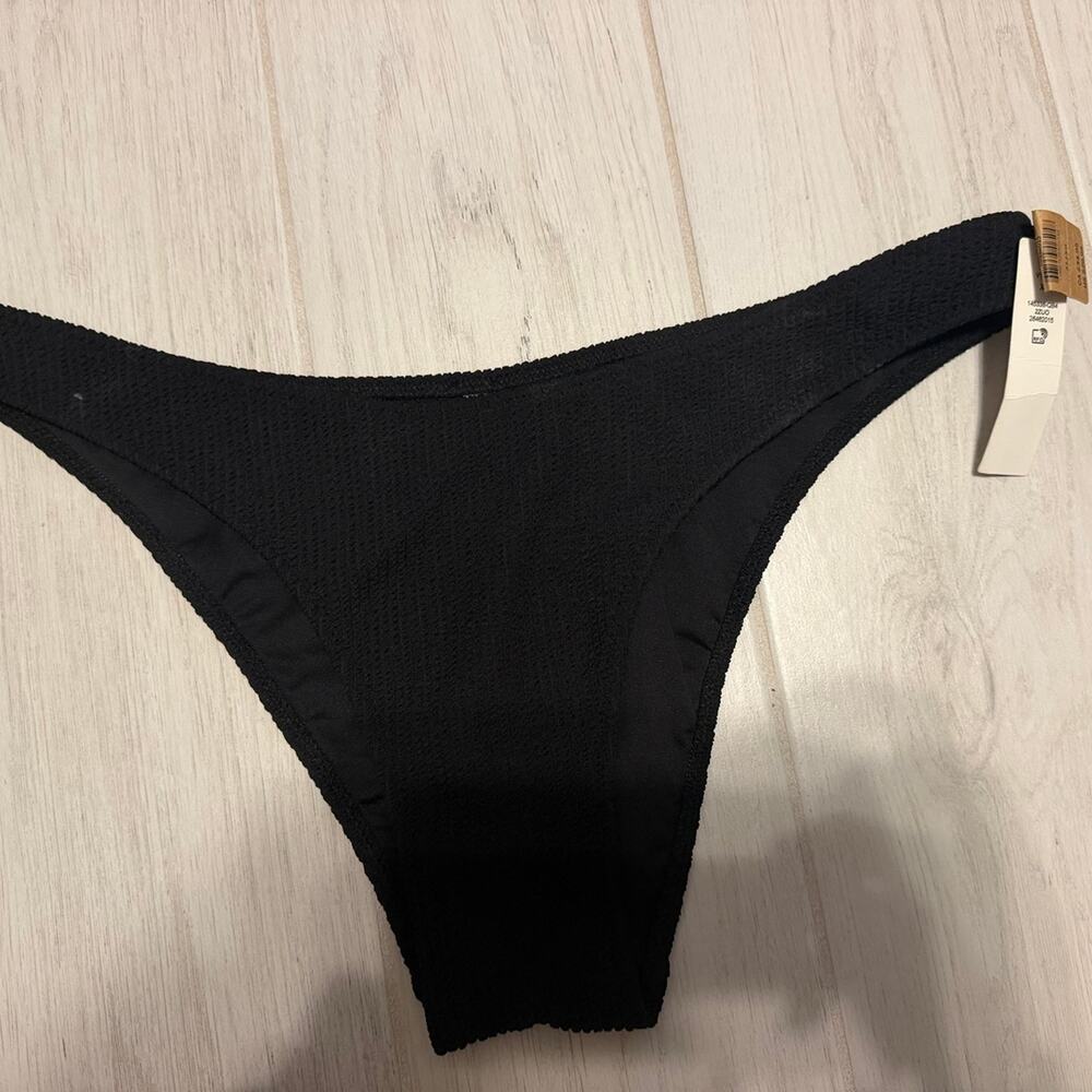 PINK Black Textured Bikini Bottoms – Women’s Swimwear – Size XL – NWT
